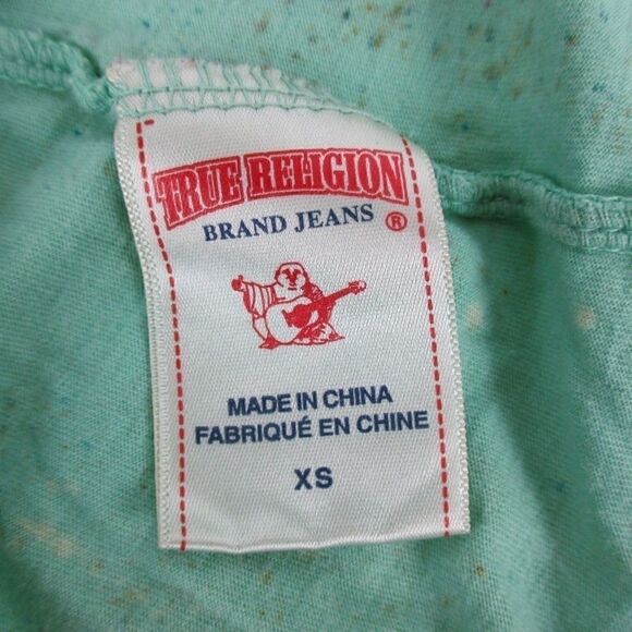 True Religion Green Tye-Dye T-Shirt Size XS - Picture 6 of 7